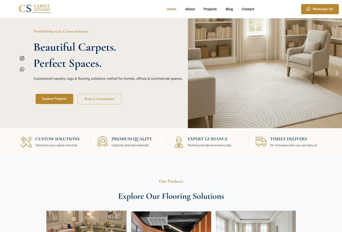The Carpet Studio website case study