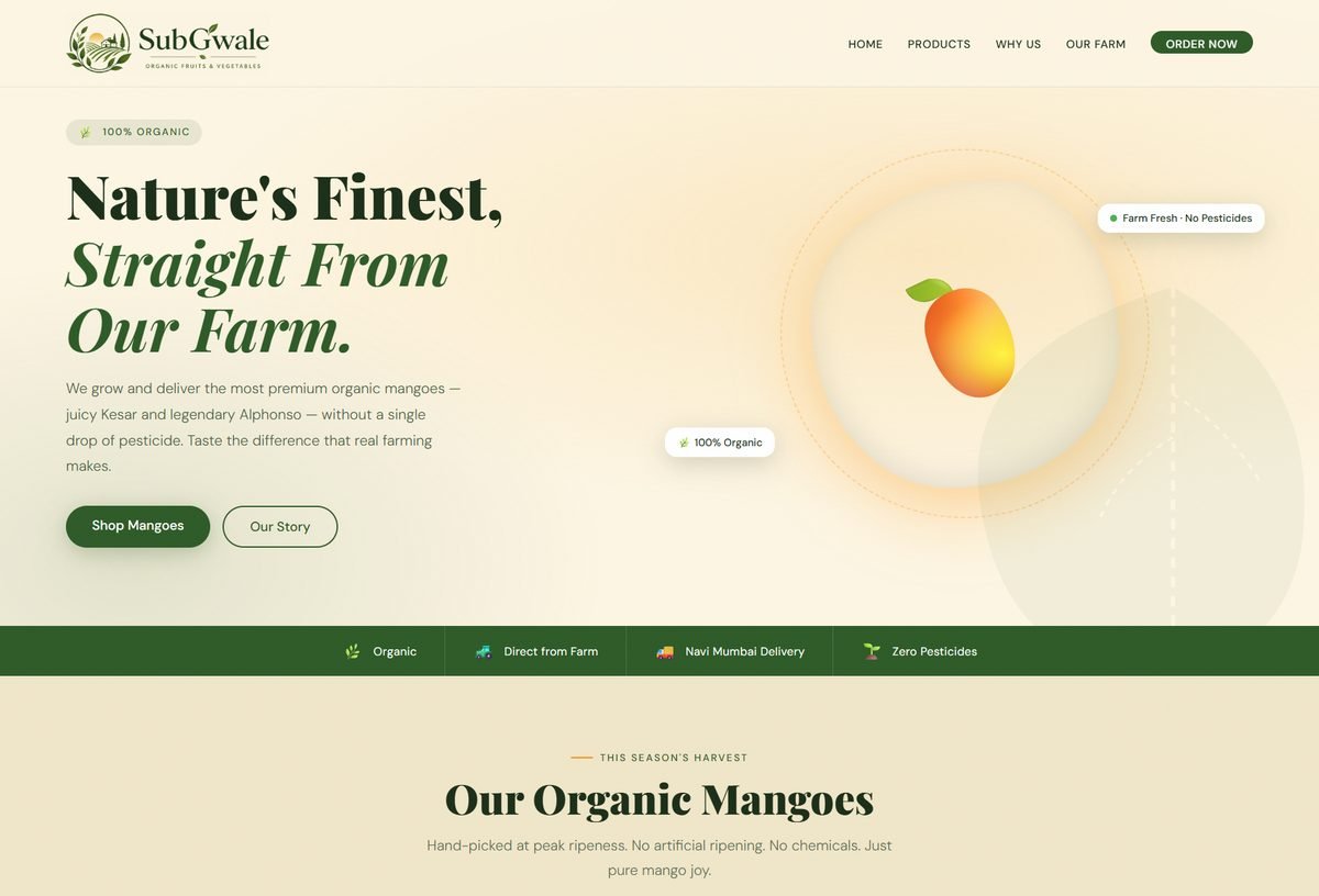 SubGwale one-page website case study